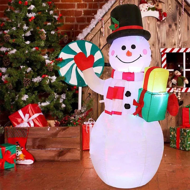 Christmas LED Lights Glowing Santa Tree Snowman Inflatable Doll Outdoor Yard Garden Decor - Bellarte Enchanté Christmas LED Lights Glowing Santa Tree Snowman Inflatable Doll Outdoor Yard Garden Decor